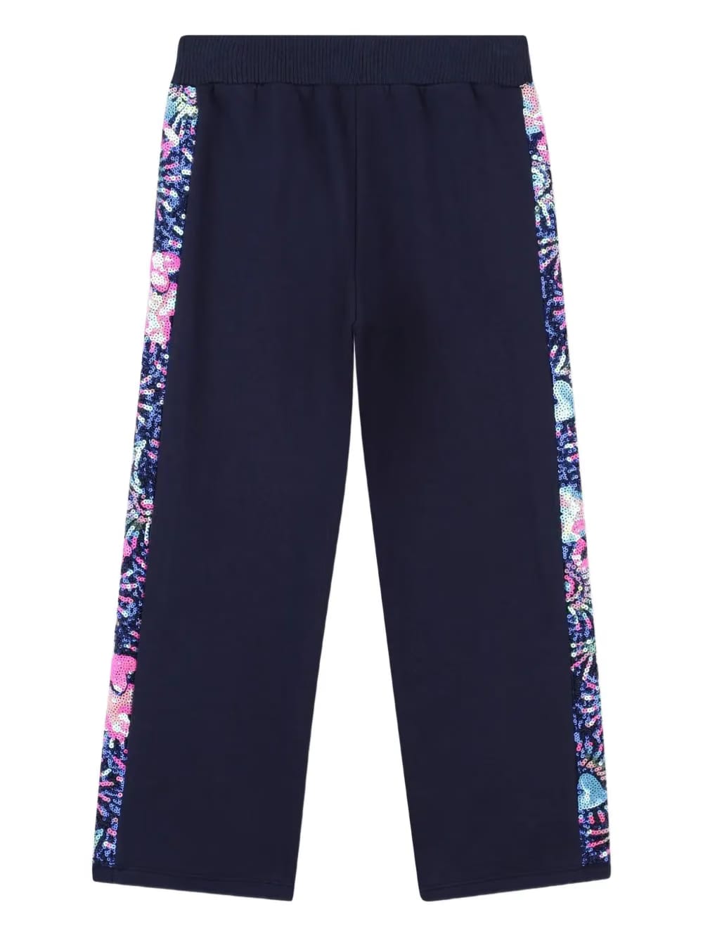 sequin-panel trousers