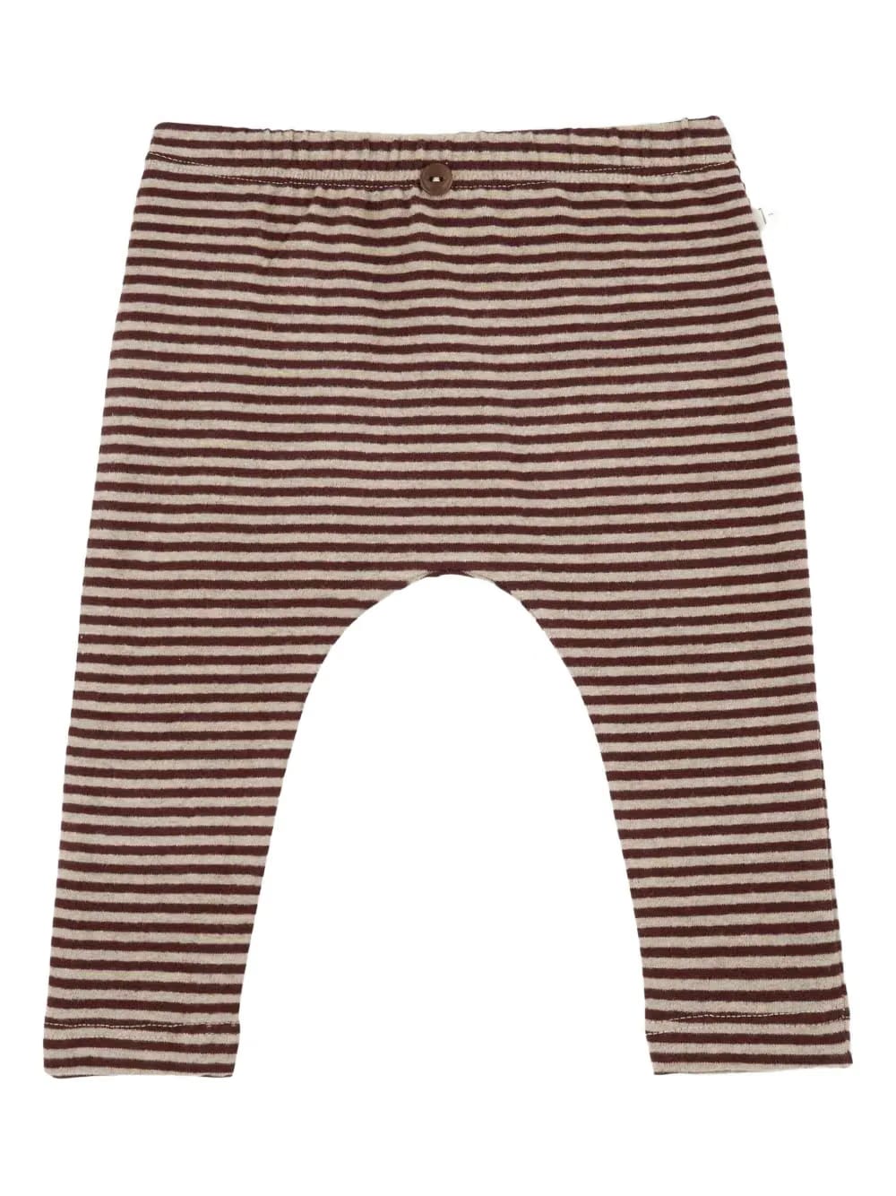 striped-pattern elastic-waistband leggings
