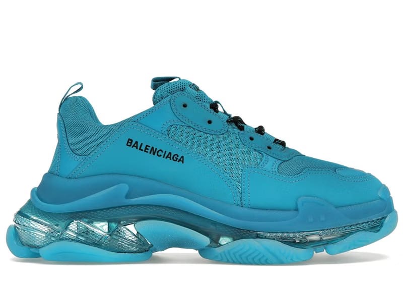 Balenciaga Triple S Clear Sole Teal Blue