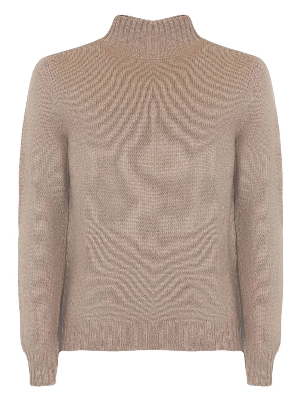 turtleneck ribbed-trim sweater