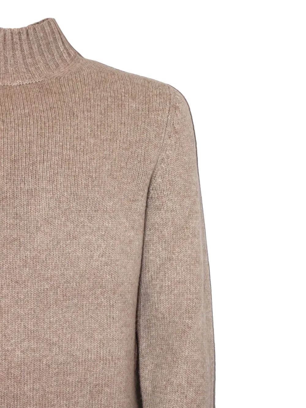 turtleneck ribbed-trim sweater