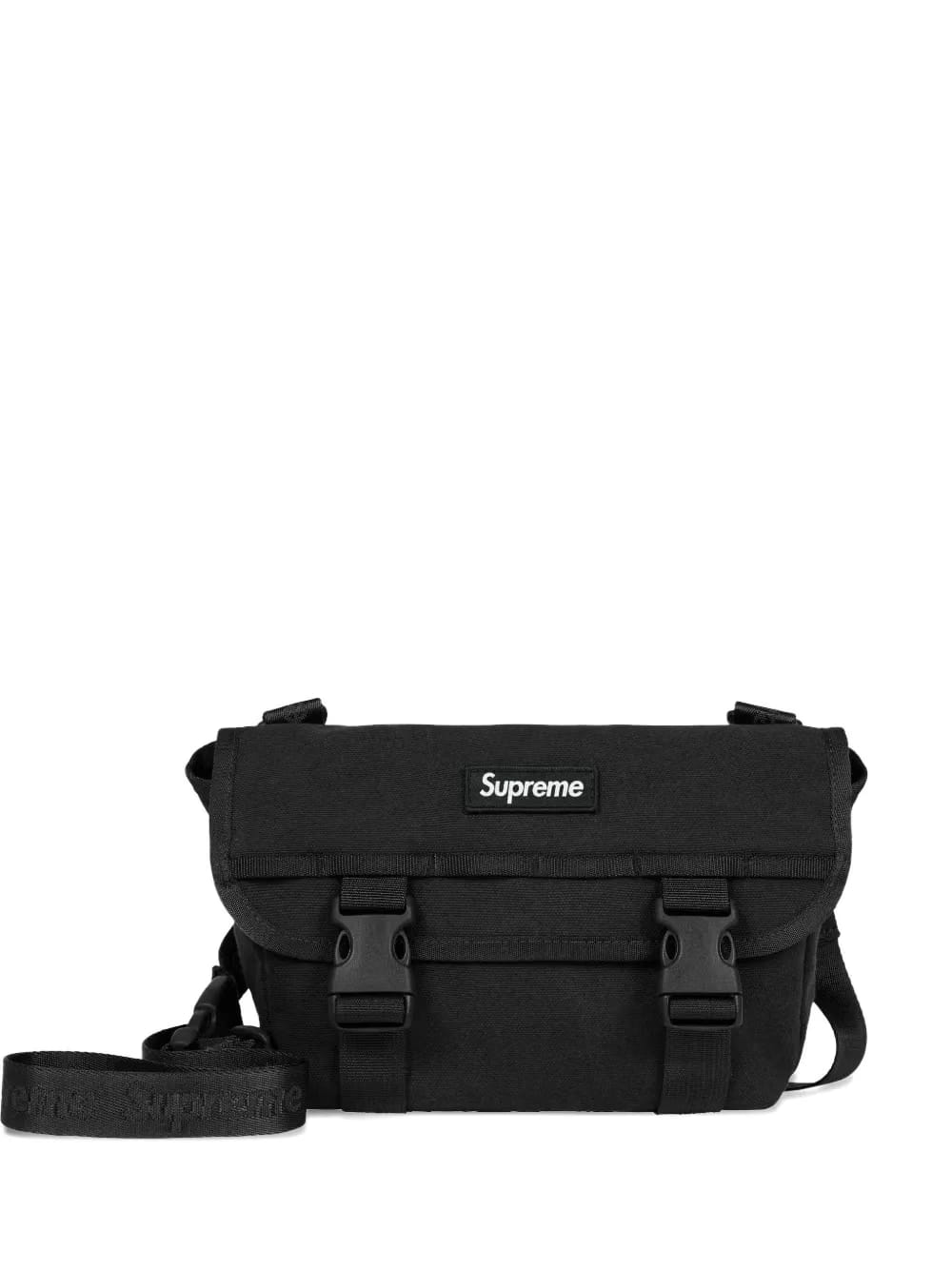 mini logo-patch messenger bag