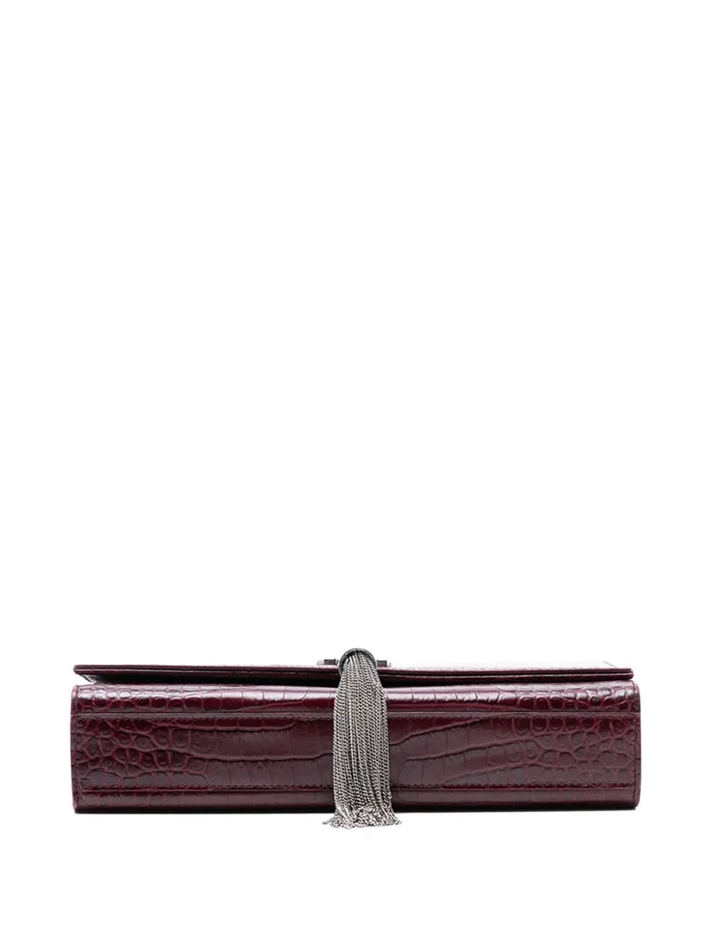 2016 Medium Croc Embossed Leather Monogram Kate Tassel crossbody bag