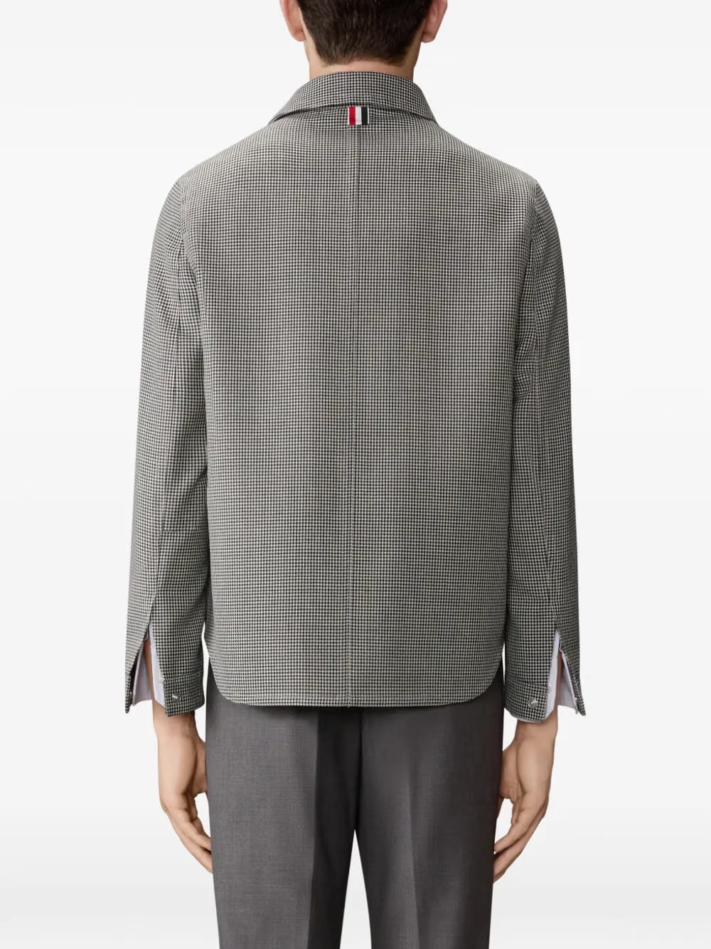 houndstooth shirt jacket