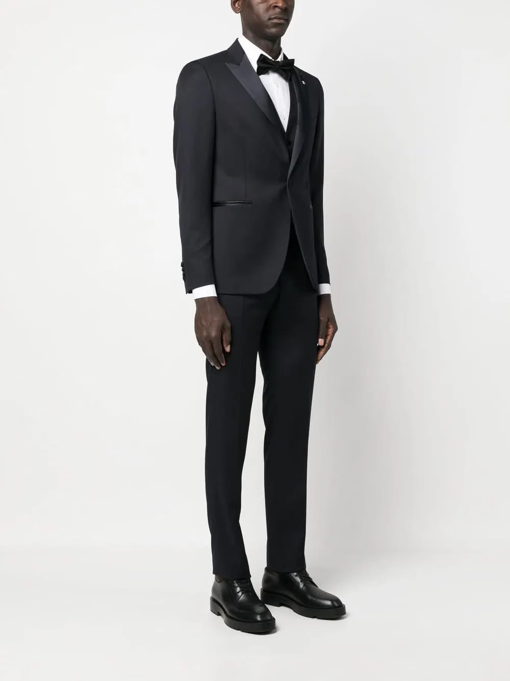 single-breasted tuxedo suit