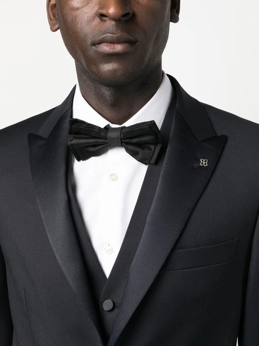 single-breasted tuxedo suit