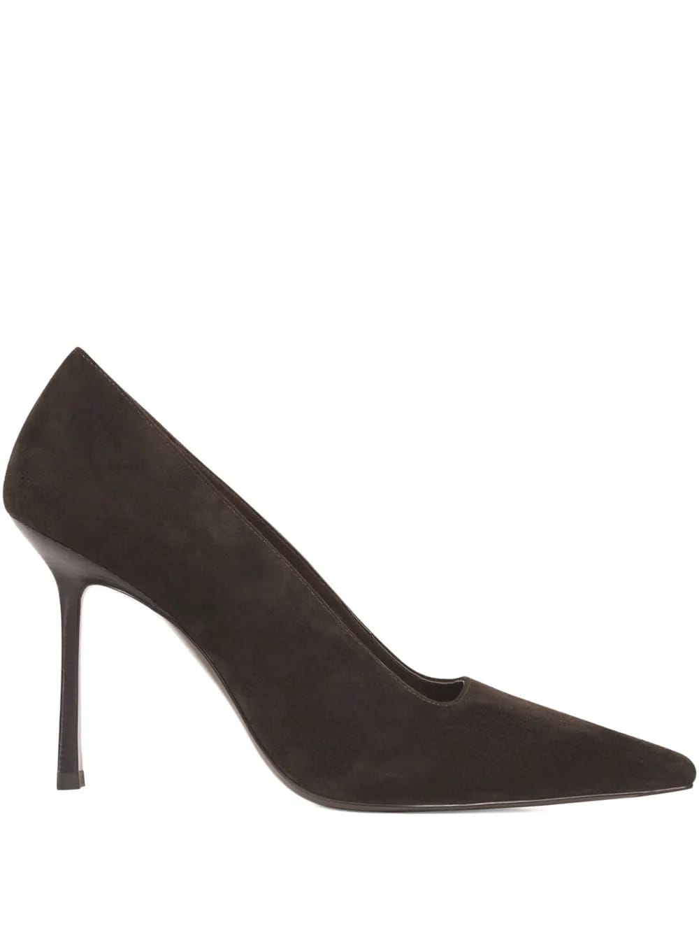 100mm suede heeled pumps