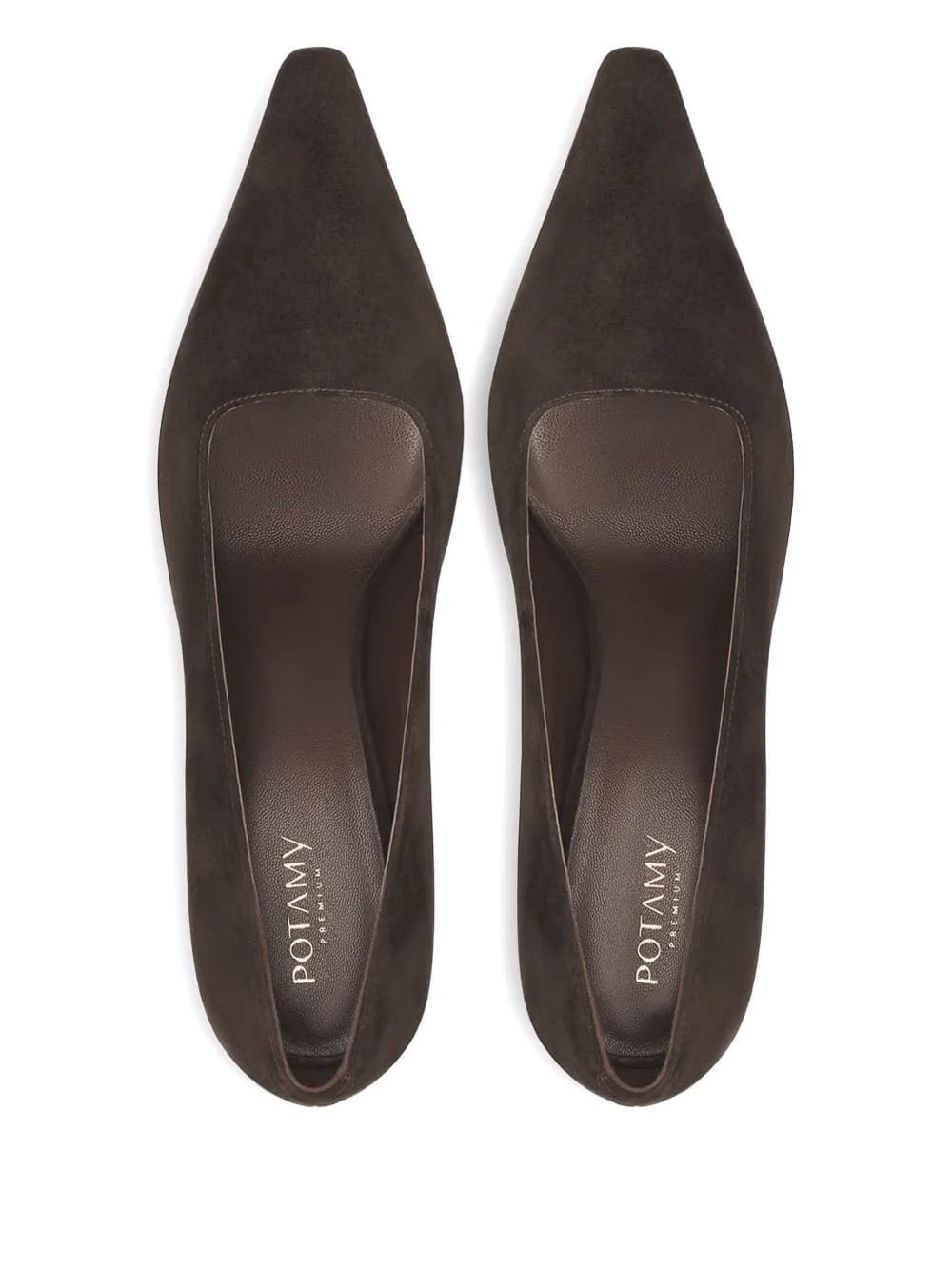 100mm suede heeled pumps
