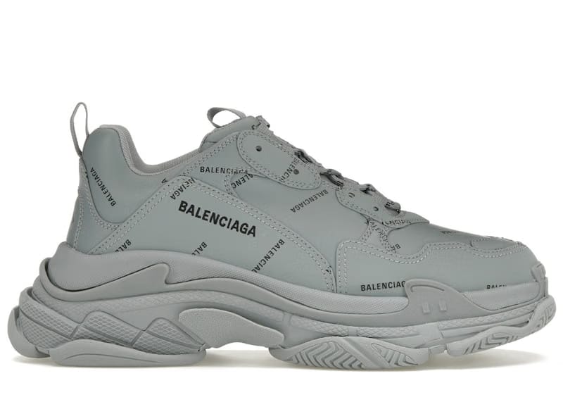 Balenciaga Triple S AllOver Logo Grey Black