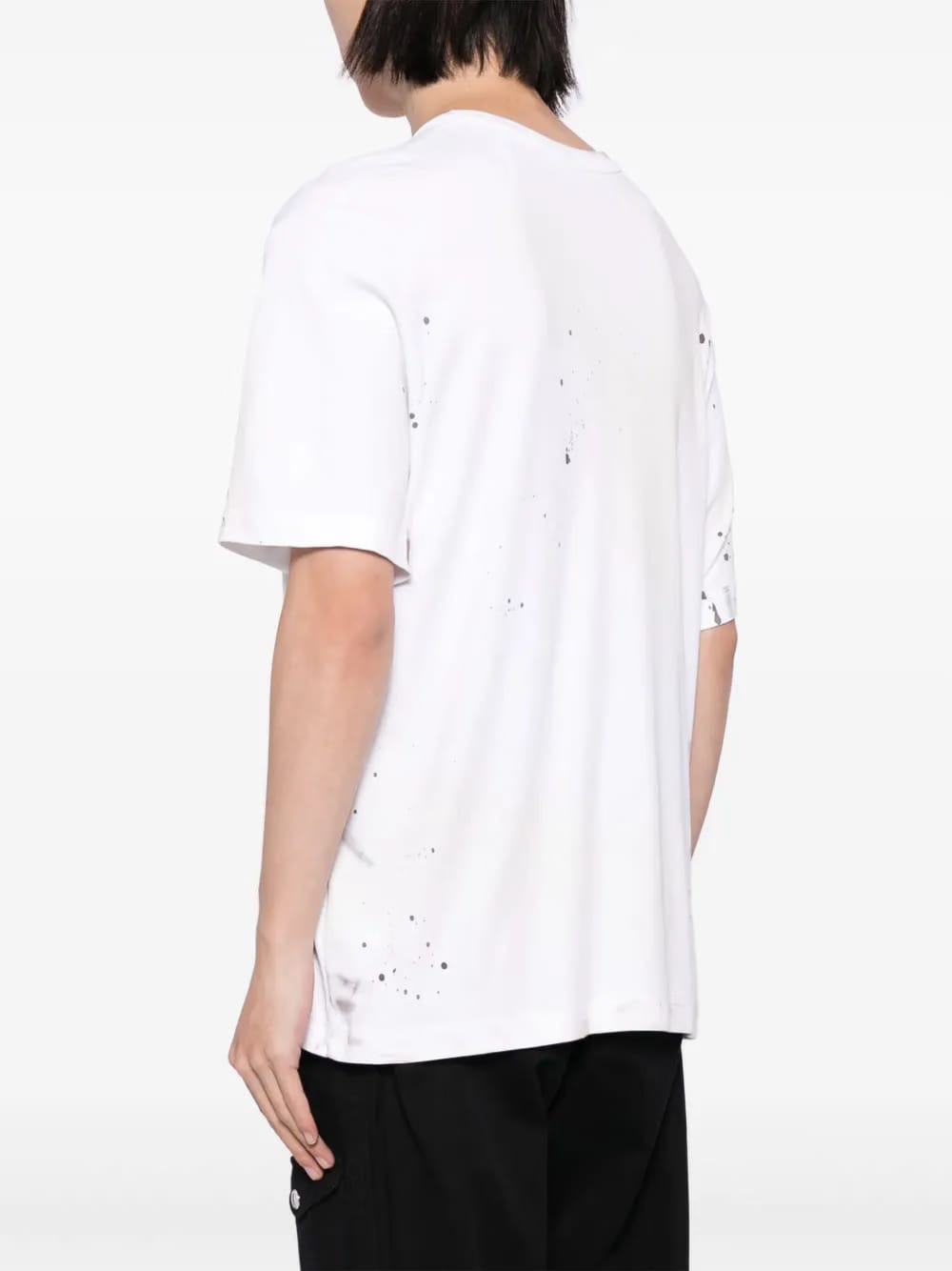 paint-splatter cotton T-Shirt