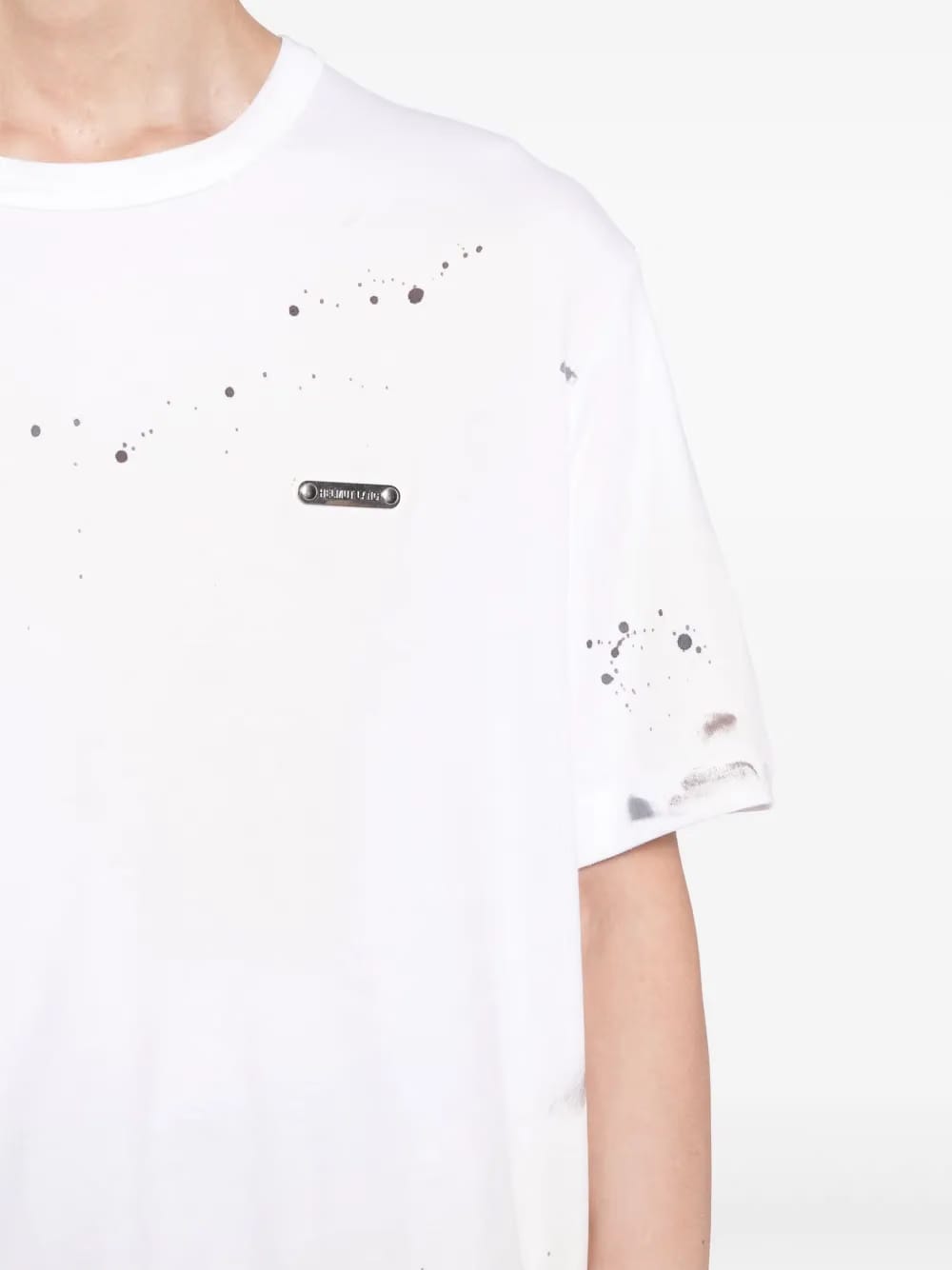 paint-splatter cotton T-Shirt