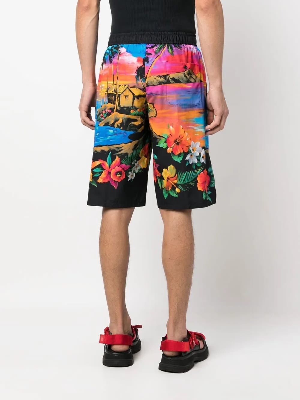 tropical-print Bermuda shorts