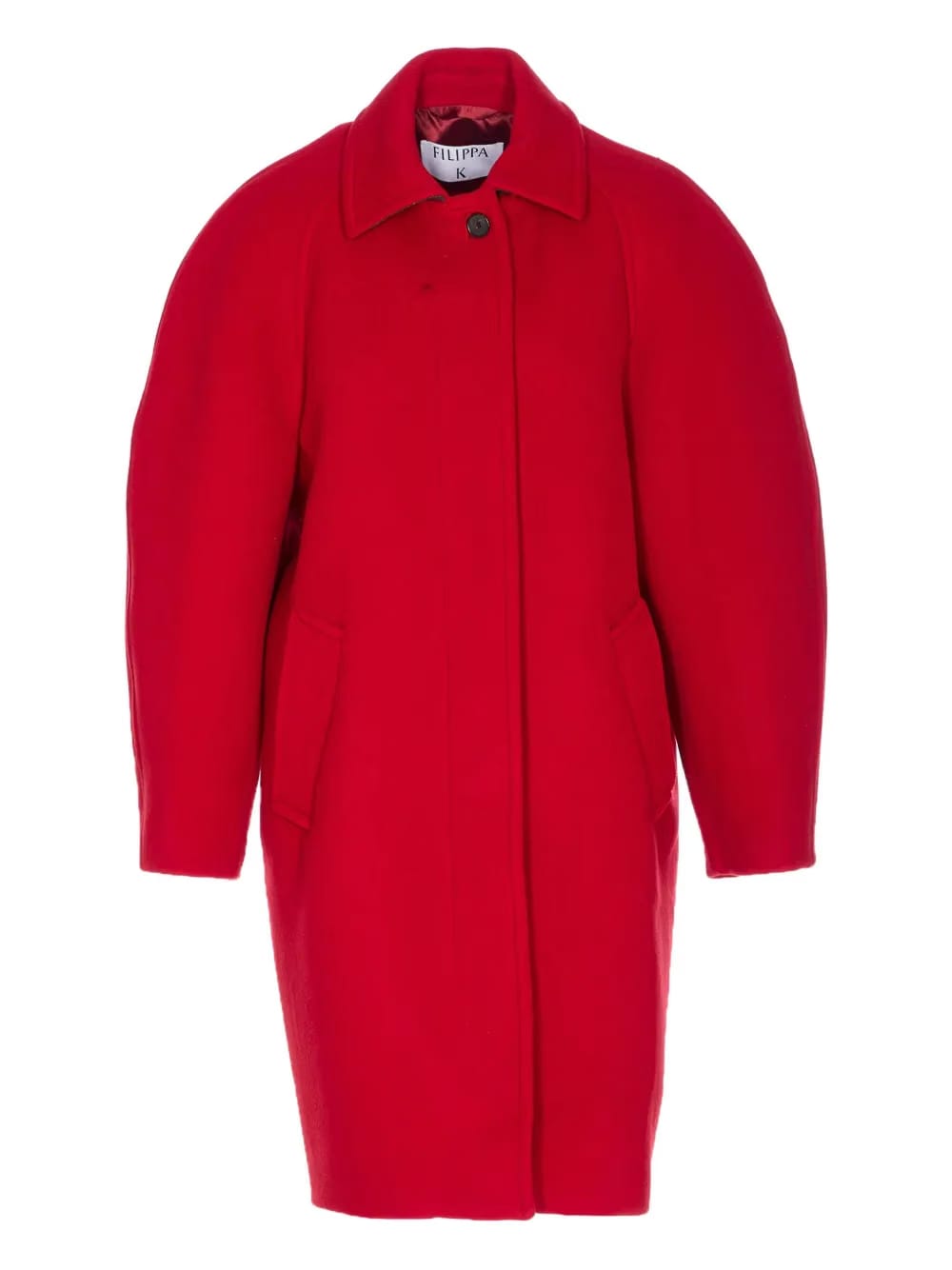 Cocoon frontal-button coat