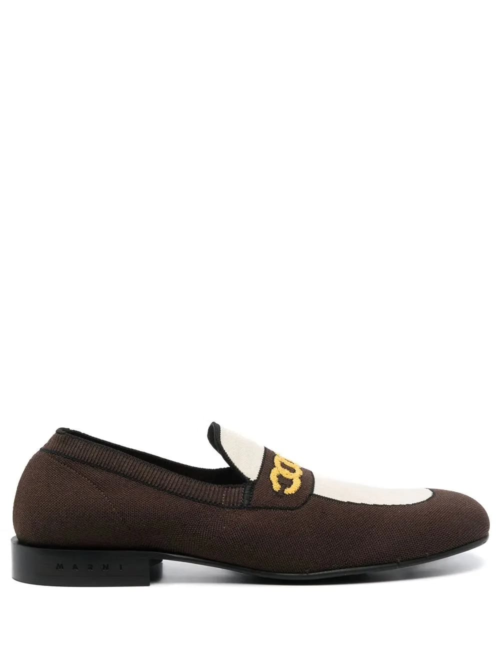 sock-style chain-print loafers