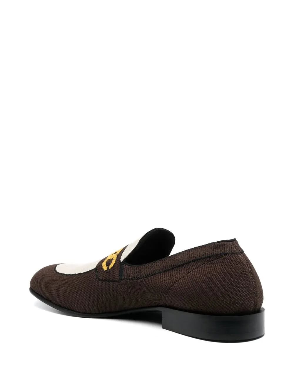sock-style chain-print loafers