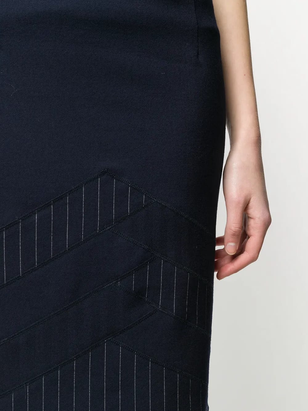 2000s pinstripe panel dress