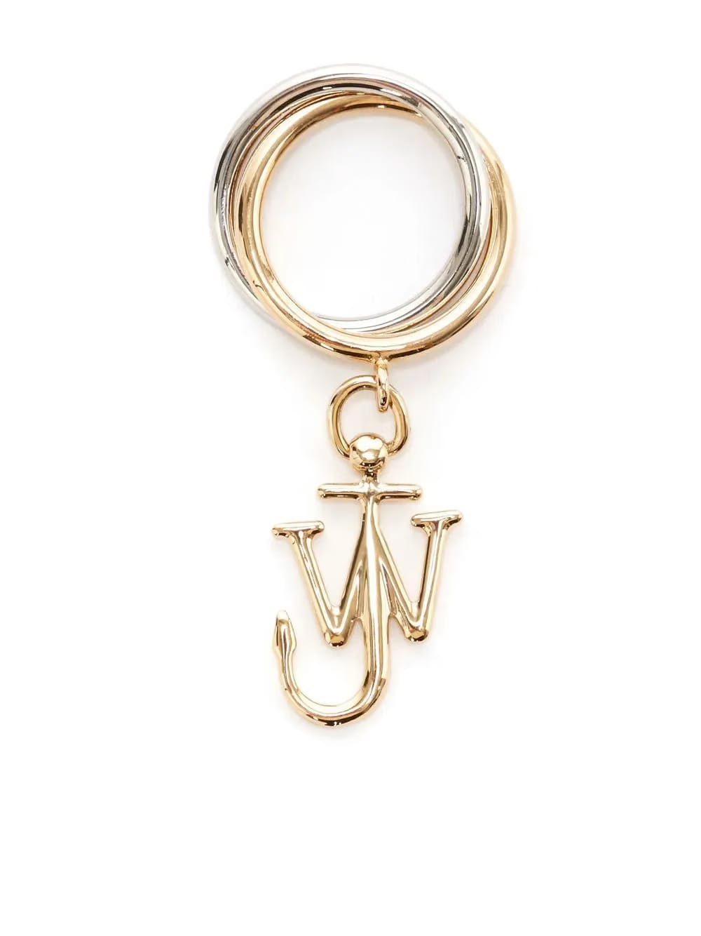 Anchor-charm double-loop ring