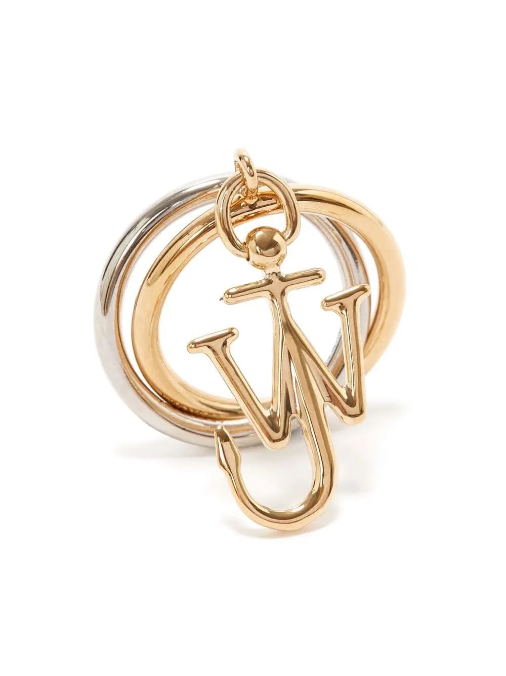 Anchor-charm double-loop ring