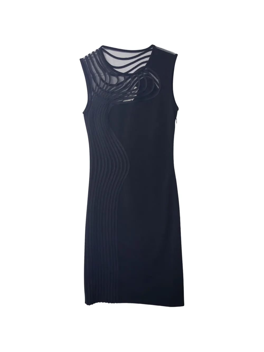 ripple sleeveless dress