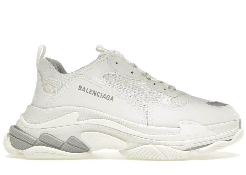 Balenciaga Triple S White Silver