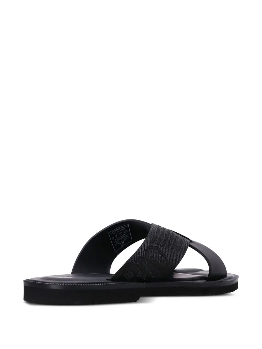 logo-strap leather sandals