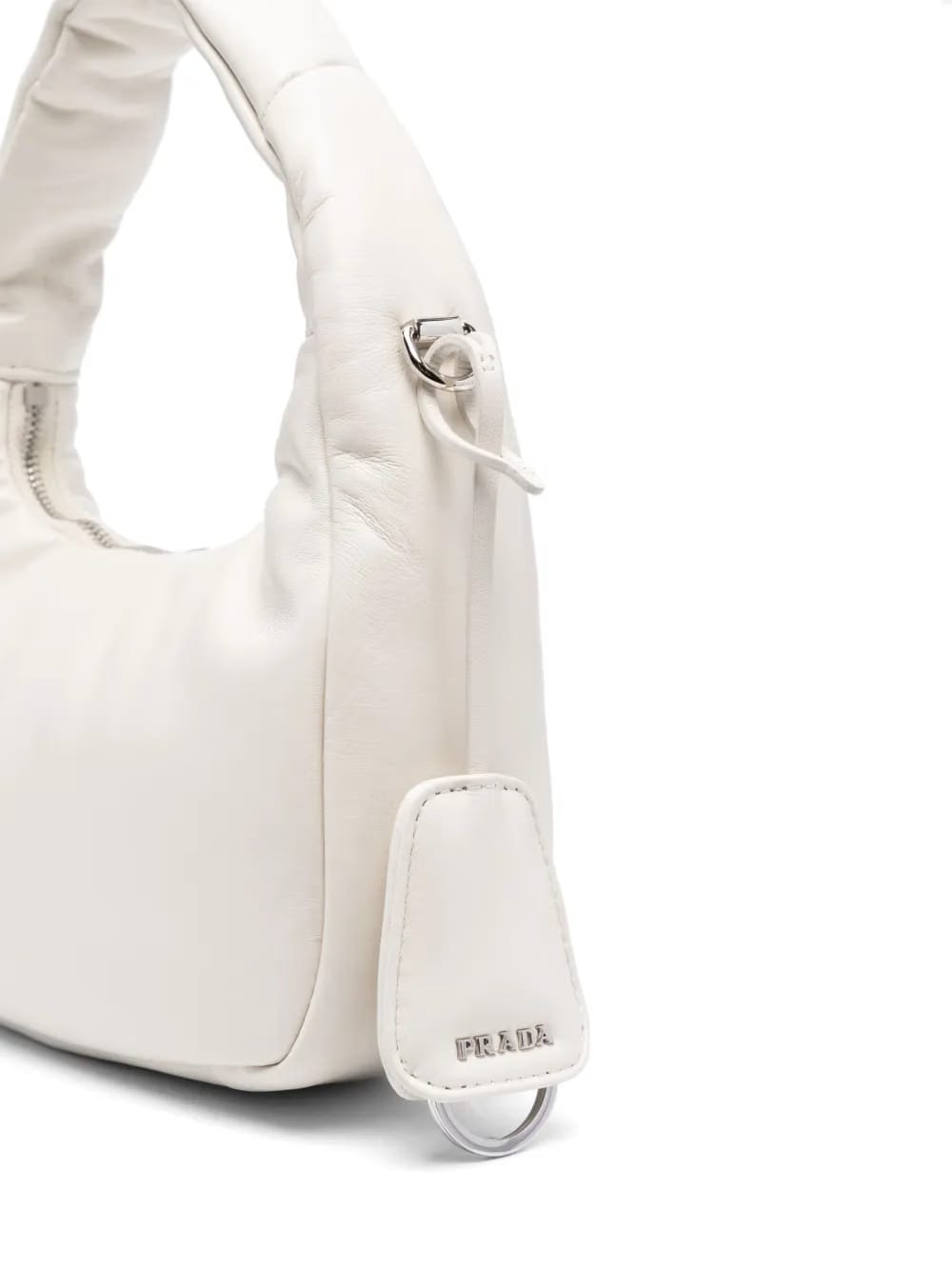 logo-plaque padded tote bag