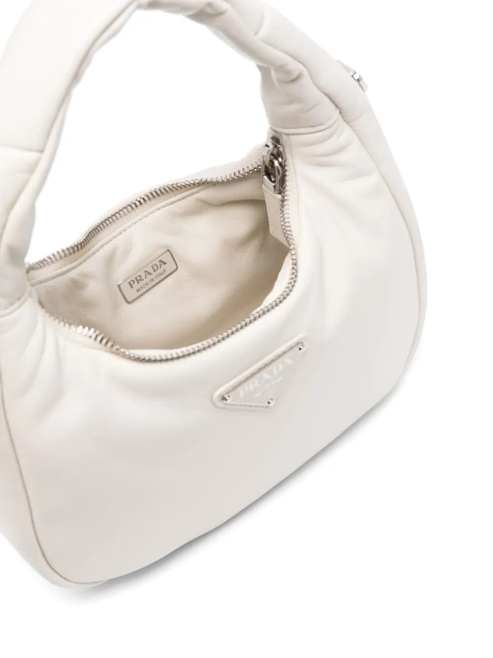 logo-plaque padded tote bag