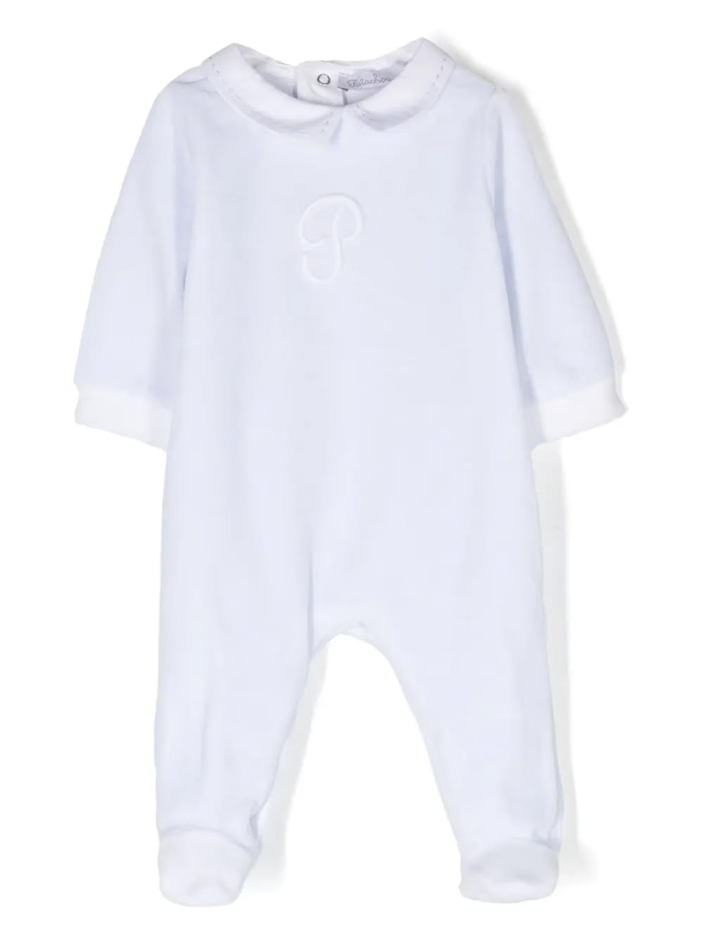 logo-embossed cotton blend pajamas