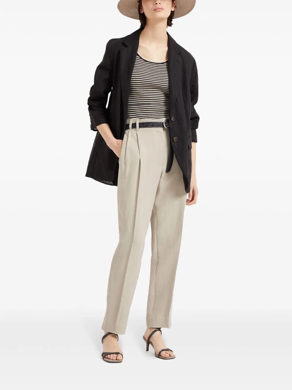 twill slouchy trousers