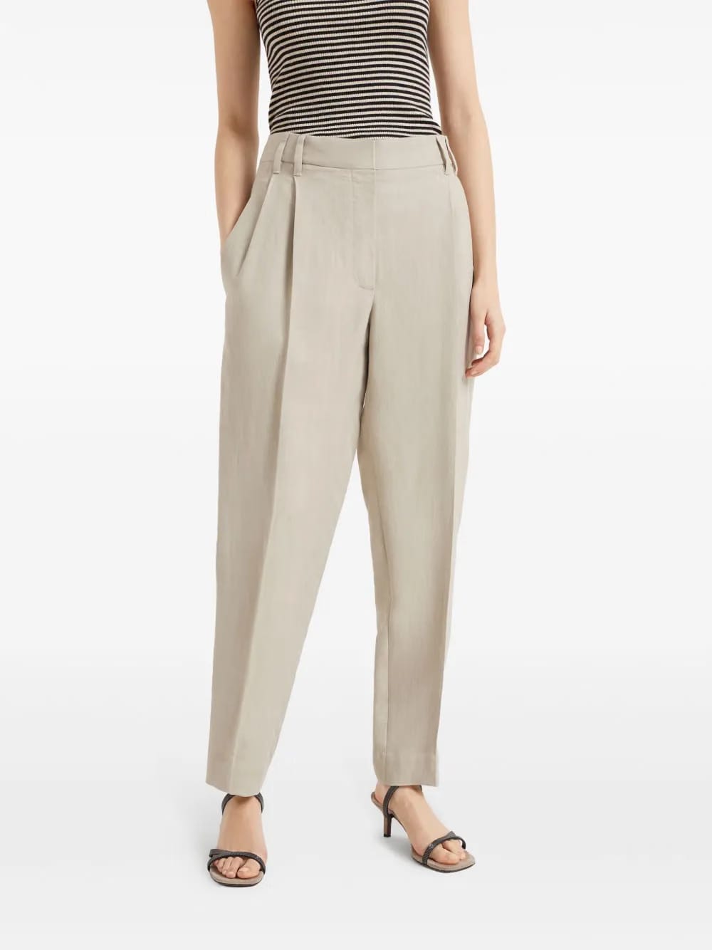 twill slouchy trousers