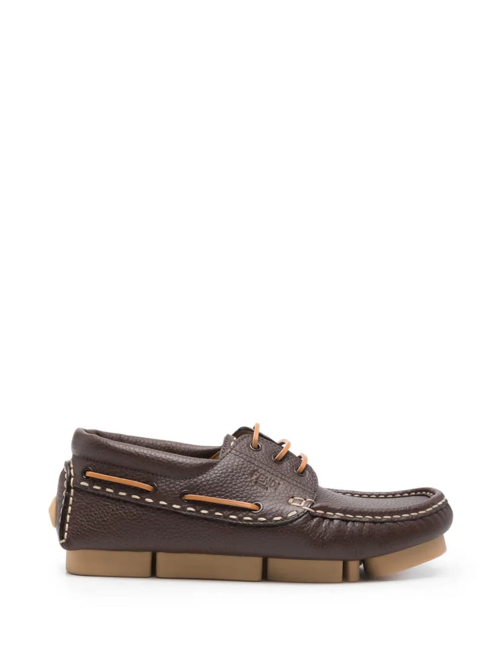 lace-up leather boat shoes