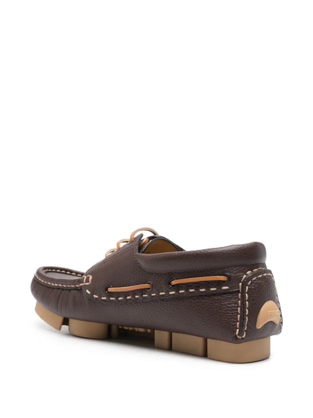 lace-up leather boat shoes