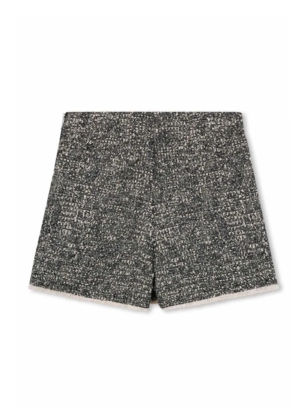 4G-embroidered tweed skirt-shorts