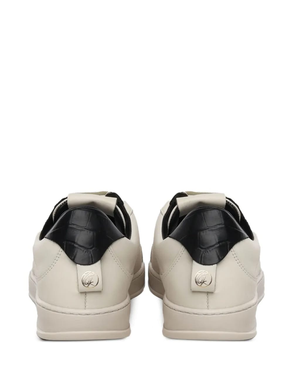 panelled lace-up trainers
