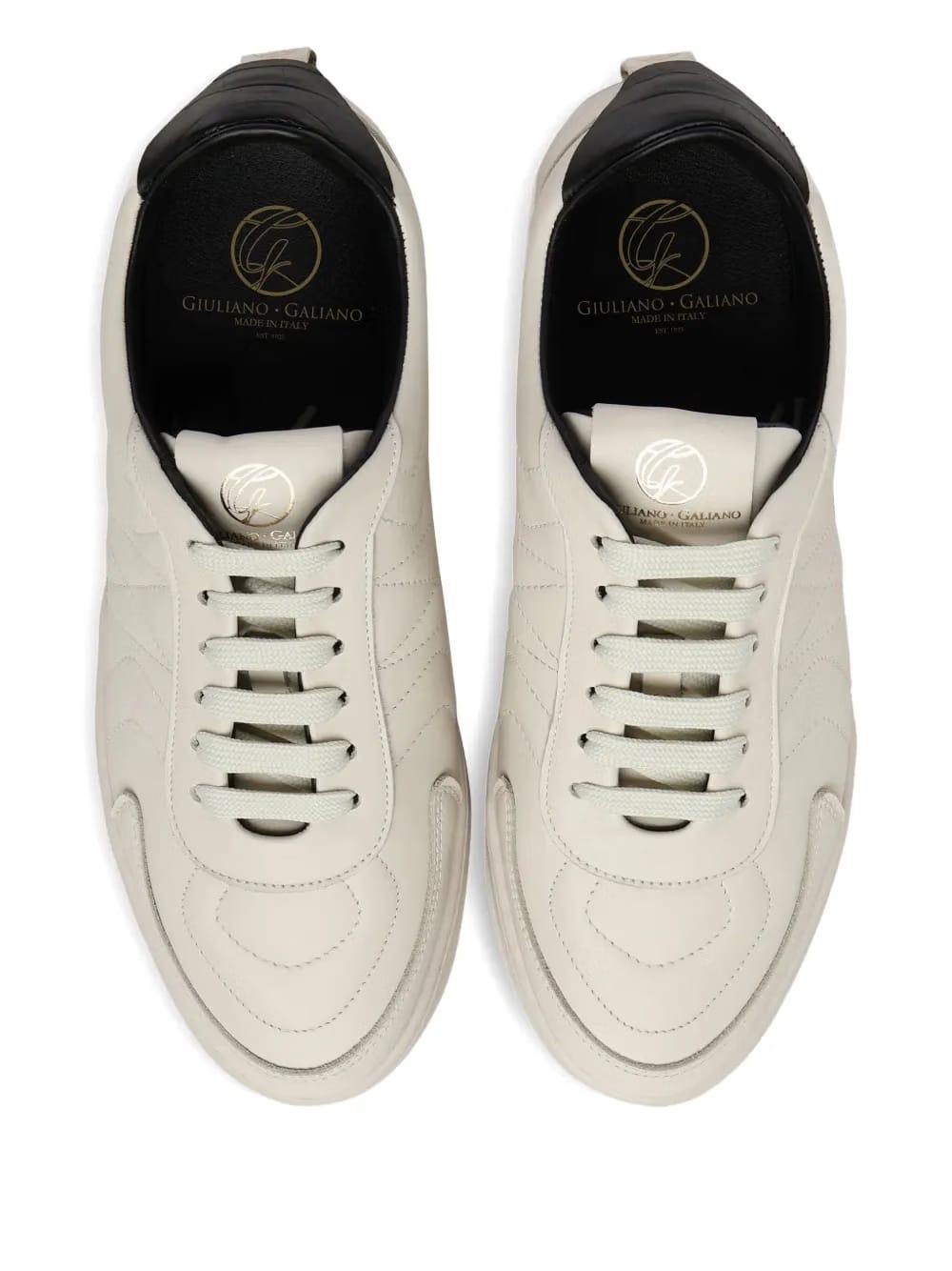 panelled lace-up trainers