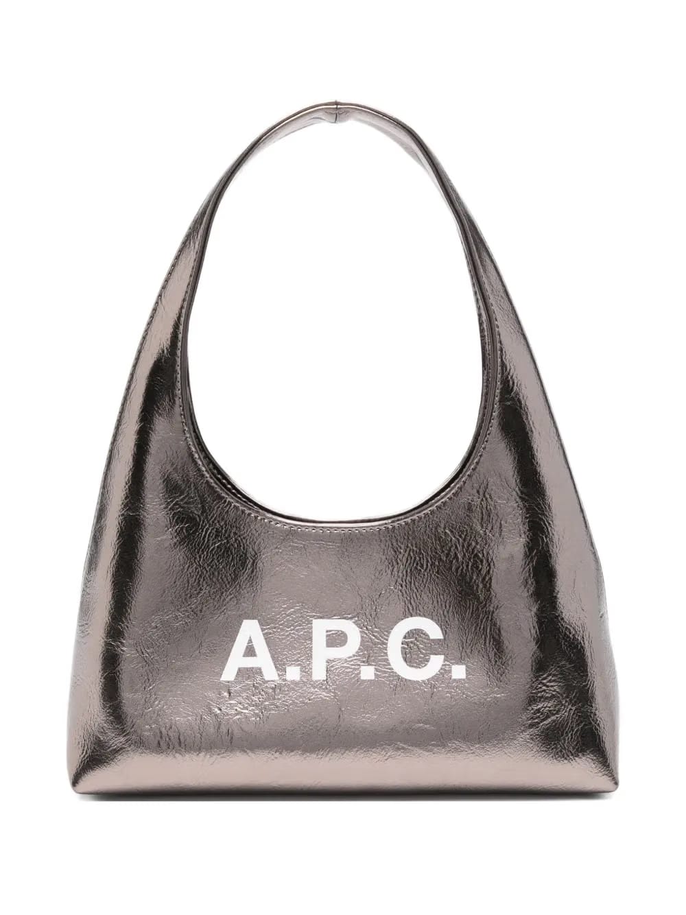 small metallic logo shoulder bag