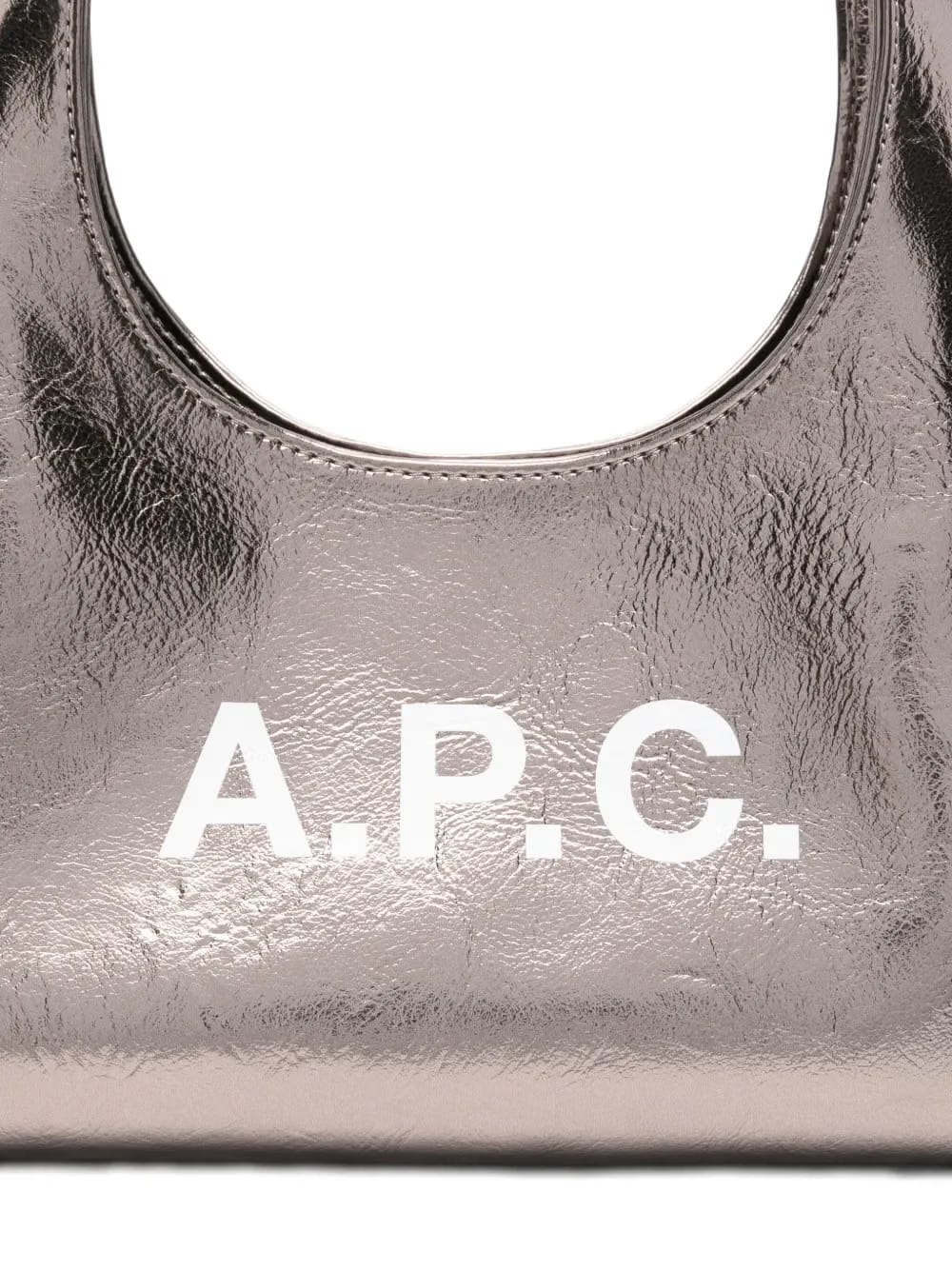 small metallic logo shoulder bag
