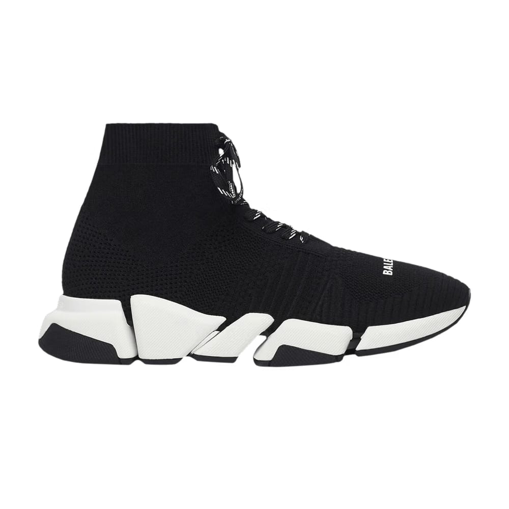 Balenciaga Speed 2.0 Lace Up Black White