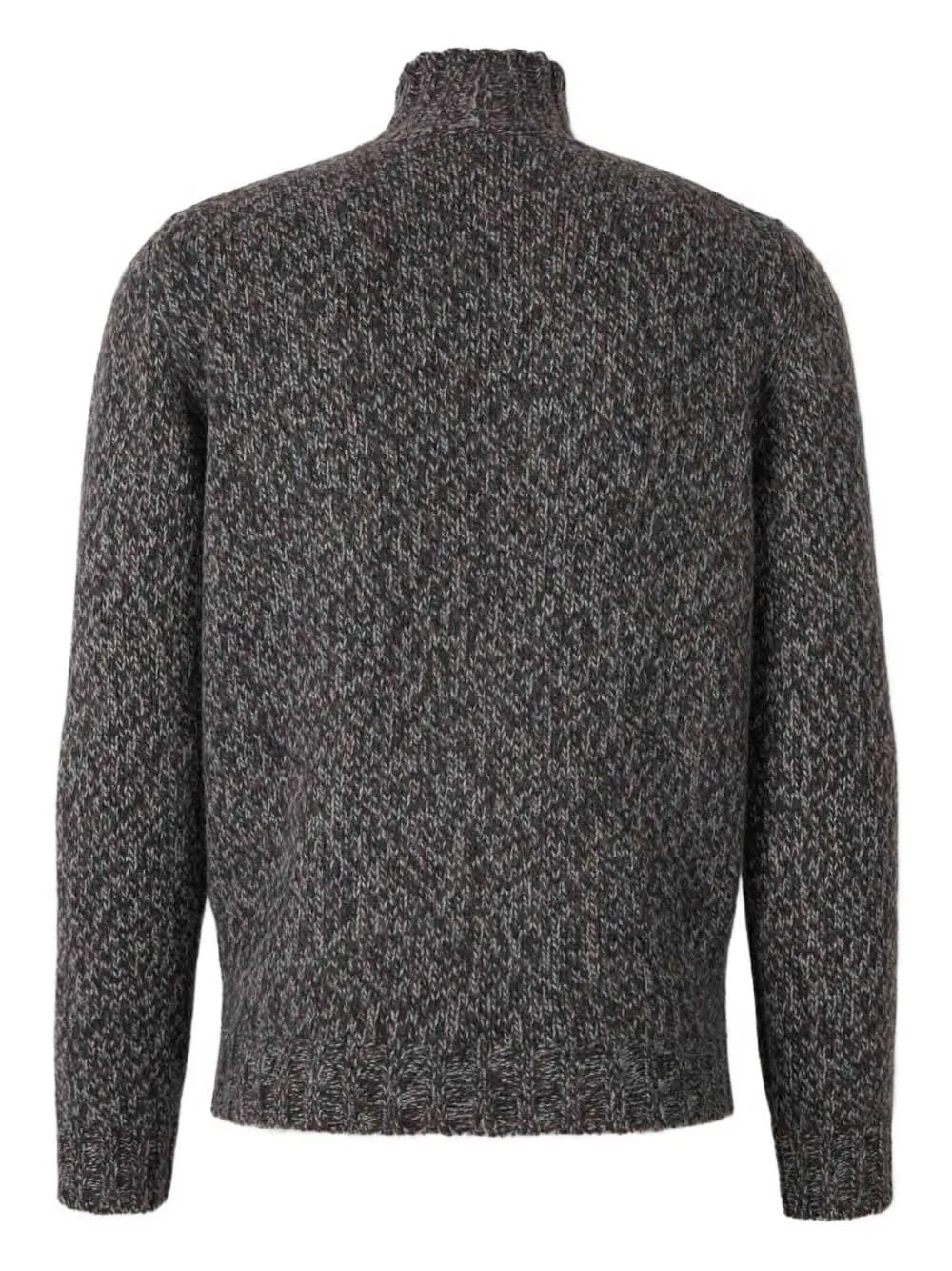 high-neck cotton sweater