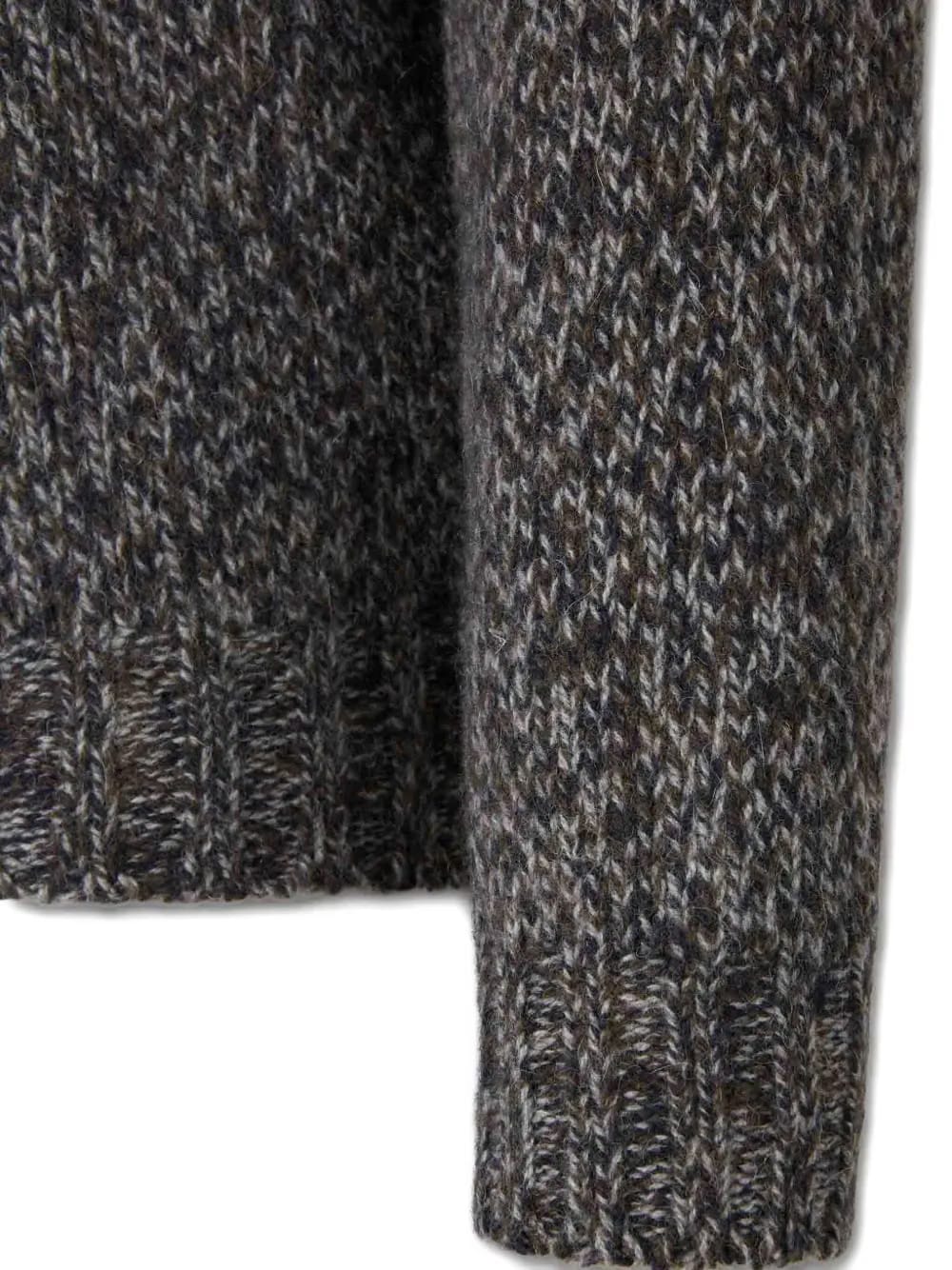 high-neck cotton sweater