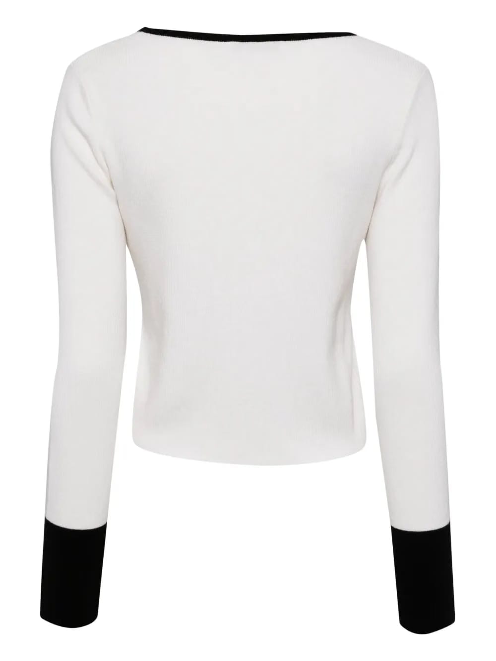 round-neck cropped knitted top