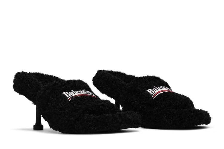 Balenciaga Furry Sandal M80 Black (Womens)