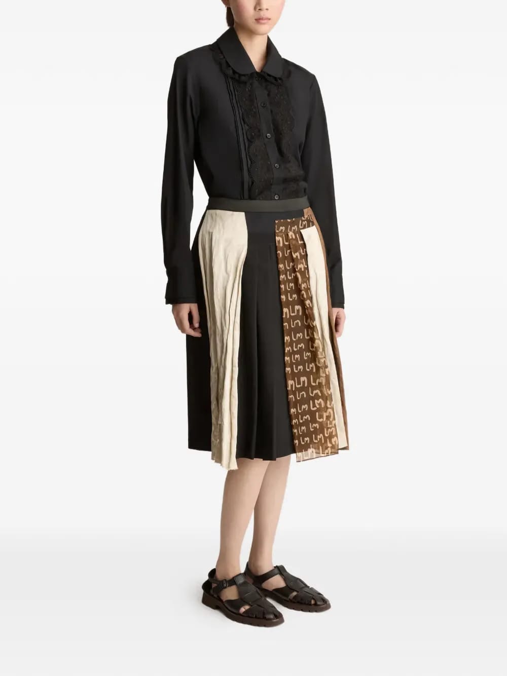 Zahra printed midi skirt