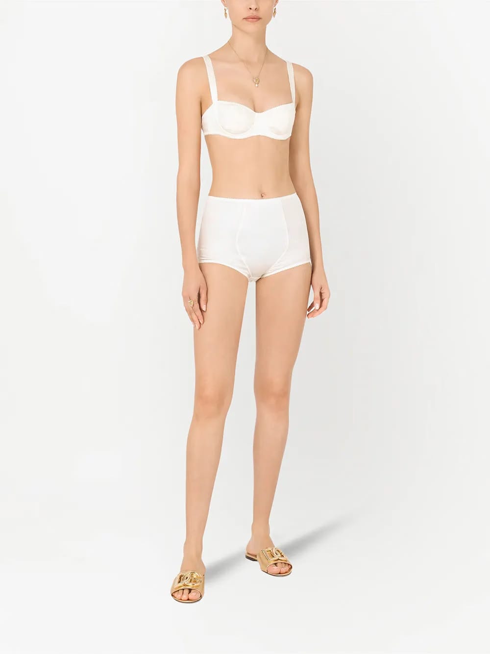 high-waisted satin briefs