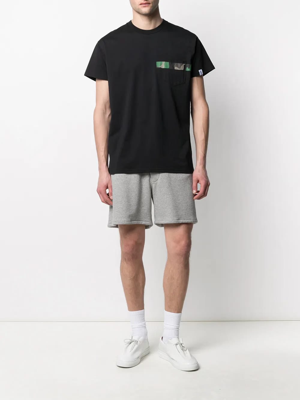 straight-leg track shorts