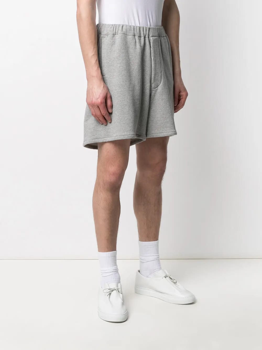 straight-leg track shorts