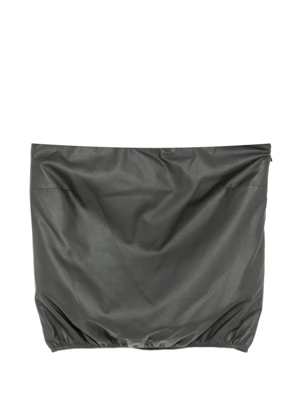 leather strapless top