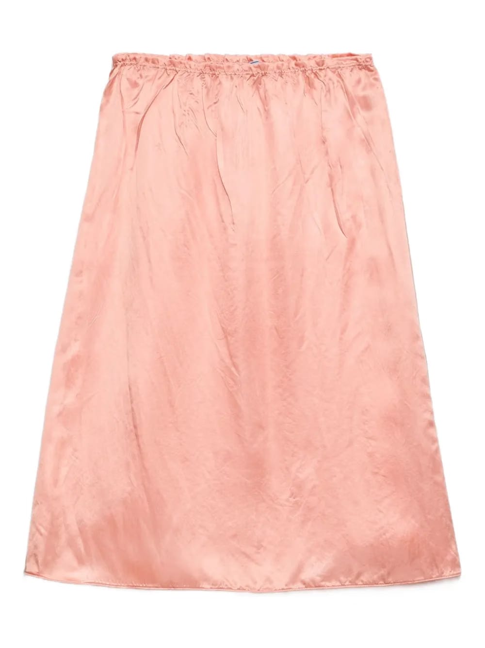 elasticated-waist satin skirt