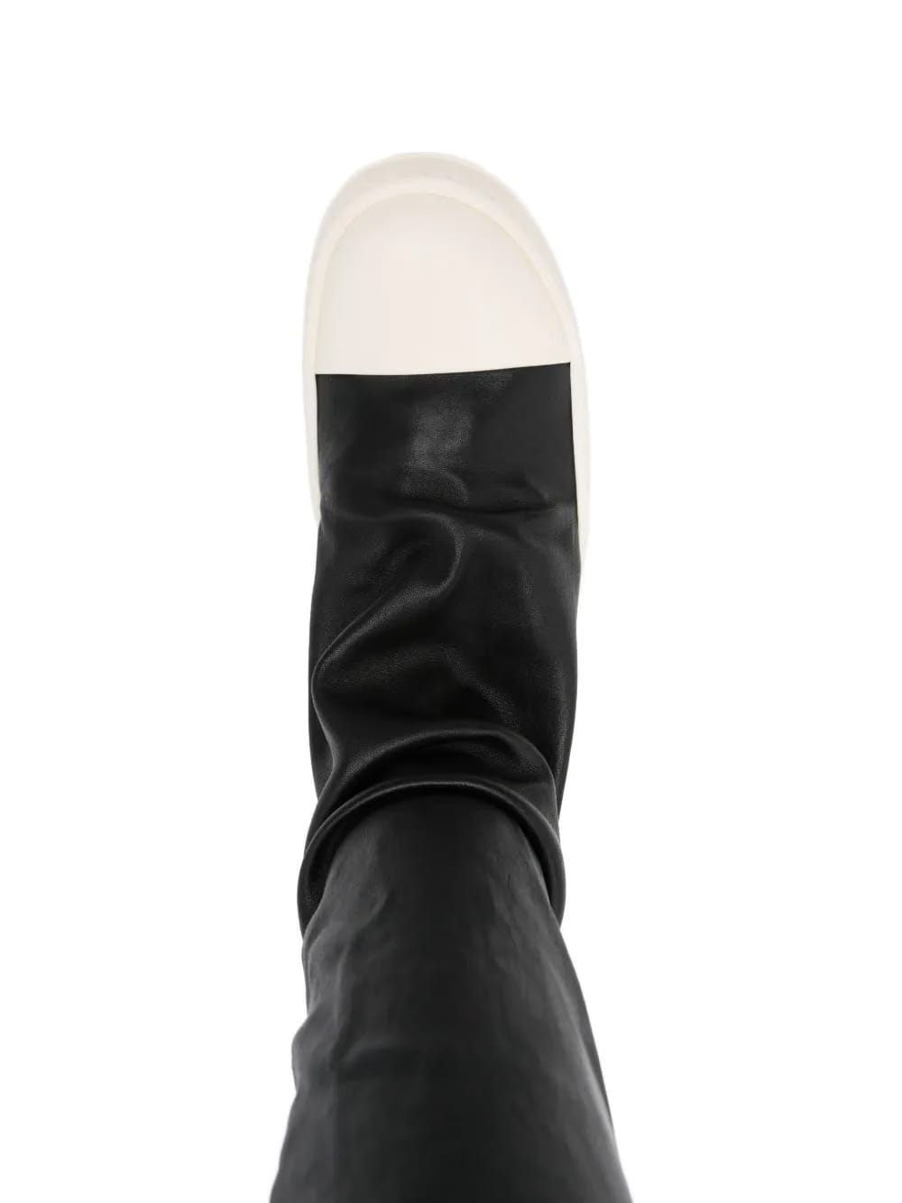 leather over-the-knee sneakers