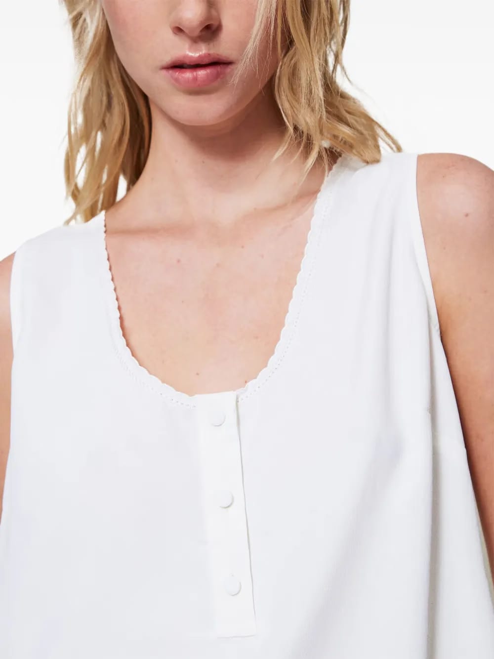 embroidered-trim top